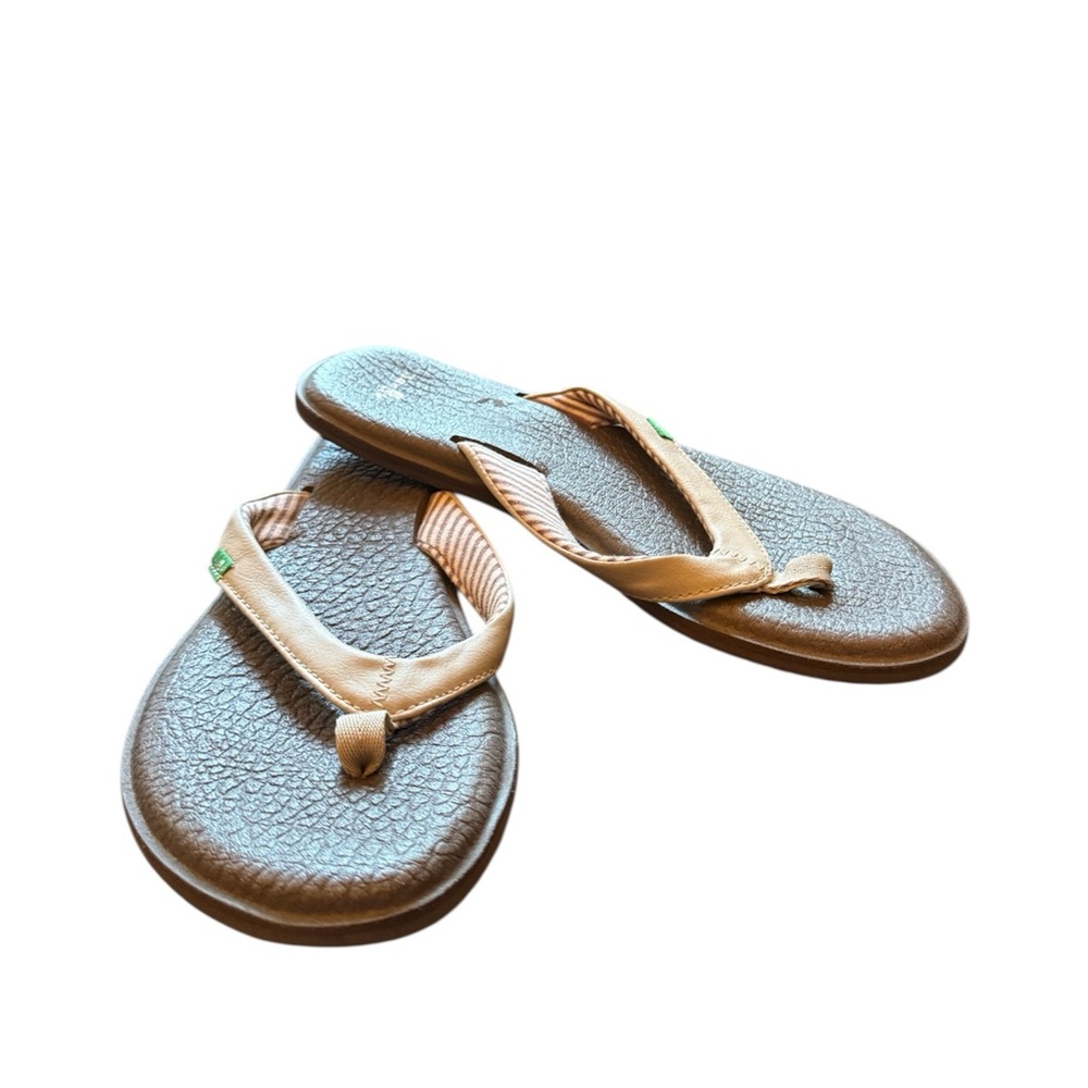 Sunuk Brown/Tan Flip Flops - Sz 8